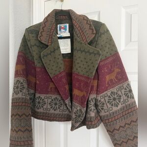 Multicolor Wool Jacket Wooded River Large